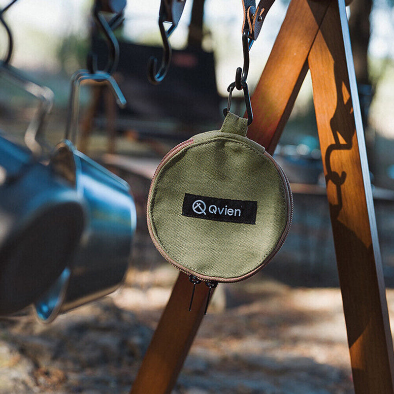 Qvien Camping Sierra Cup Bowl Storage Bag Canvas Tableware Travel Carrying Case