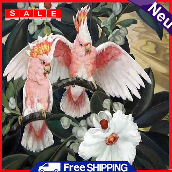 5D DIY Full Drill Diamond Painting Bird and Flower Embroidery Craft Kit Wall Art
