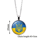 Women Men I Stand with Ukraine Charm Pendant Ukrainian Flag Ukraine Necklace