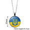 Women Men I Stand with Ukraine Charm Pendant Ukrainian Flag Ukraine Necklace