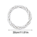 Decorations White Wreath Christmas Rattan Ring Garland Hanging Wreath Wicker
