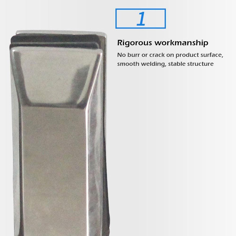 Railing Clamp Glass Clip Floor Standing Stairs Balconys Pool Spigots-Balustrade.