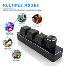 USB RGB Copy Paste Keyboard 3 Keys 1 Knob Programmable Custom Keypad for De