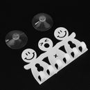 5 Slot Plastic Cute Smiling Cartoon Sucker Toothbrush Holder Suction Hooks