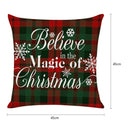 Christmas Pattern Linen Pillowcase Soft Throw Pillow Case Sofa Cushion (5)