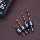 4pcs 3-6mm Drill Bit Set Woodworking Countersink Chamfers Home Tools