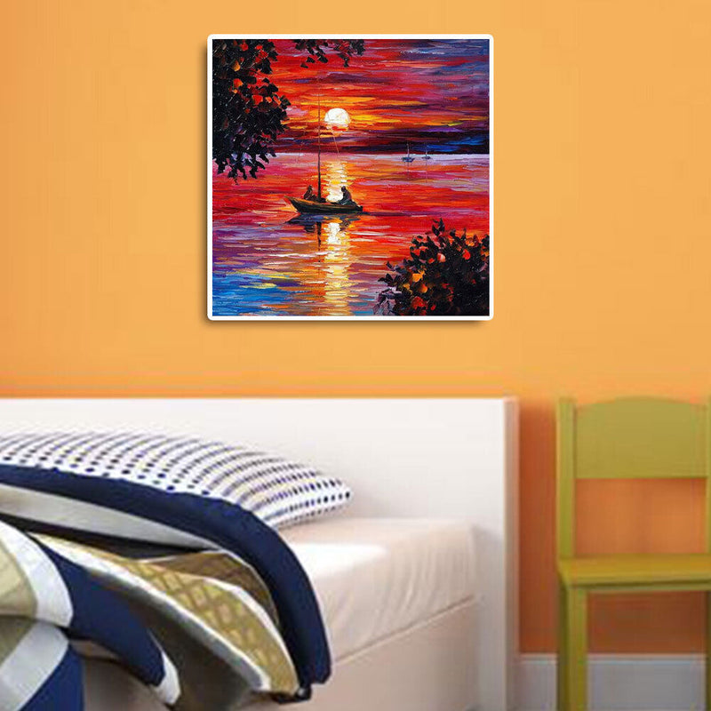 Sea Sunset Oil Paint By Numbers Kit DIY Acrylic Painting on Canvas Frameles