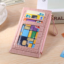 Fashion Hit Color Mini Coin Purse Wallet Alligator Pattern Women PU Card Hold