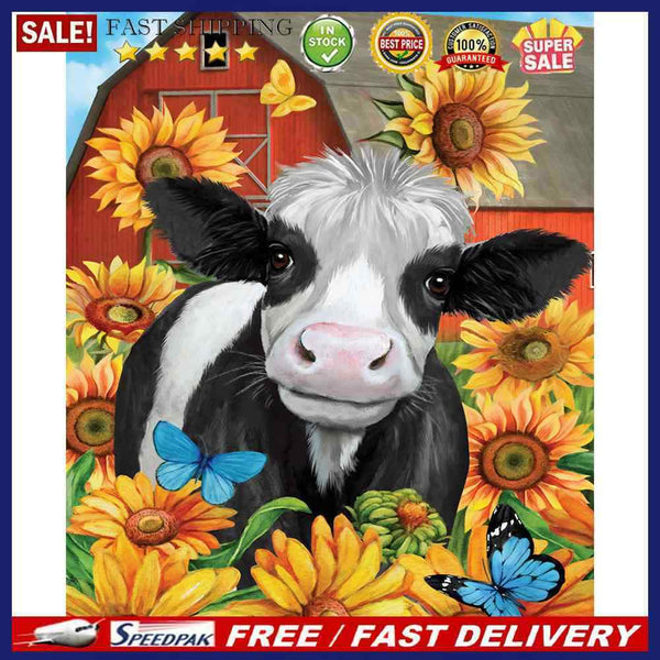 Farm Animal Oil Paint By Numbers Kit DIY Acrylic Painting on Canvas Frameless