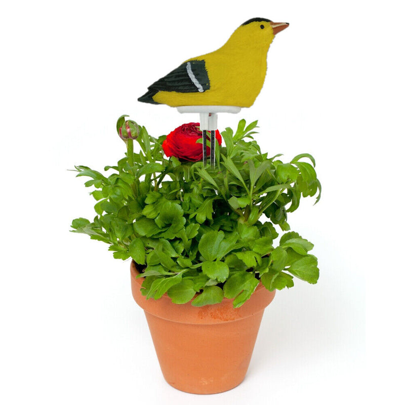 Soil Water Tester Bird Shape Flower Pot Moisture Sensor Farm Meter (Yellow)