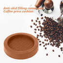Non-slip Coffee Tamper Pad Silicone Coffee Powder Hammer Press Mat (Black)