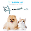 Adjustable Cats Leash Walking Chest Strap Pet Traction Rope (Green S)