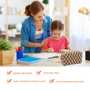 #A Pencil Case Knit Cosmetics Makeup Brushes Pen Toiletry Bags for Girls Adults