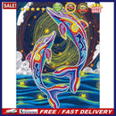 Part Special-Shaped Drill Rhinestone Diamond Painting Dolphin Luminous Hand
