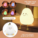 LED Night Light Pear Shaped USB Rechargeable Bedroom Lamp  Silicone Light`