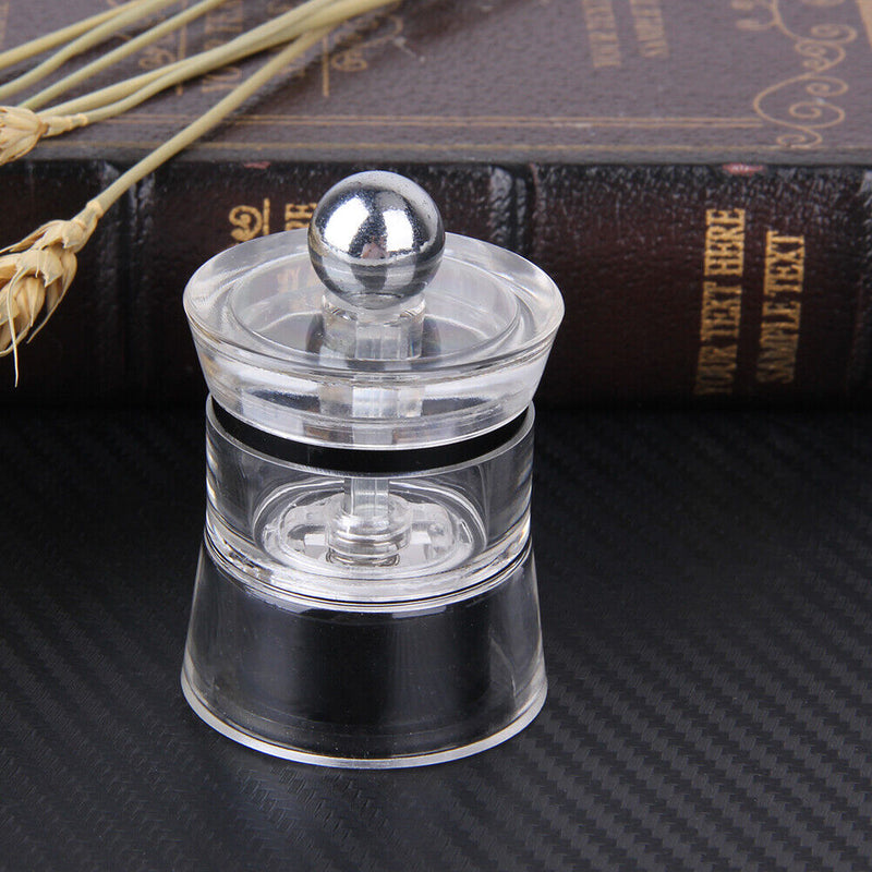 2pcs Mini Acrylic Manual Grinding Device Salt Pepper Mill Grinder Kitchen