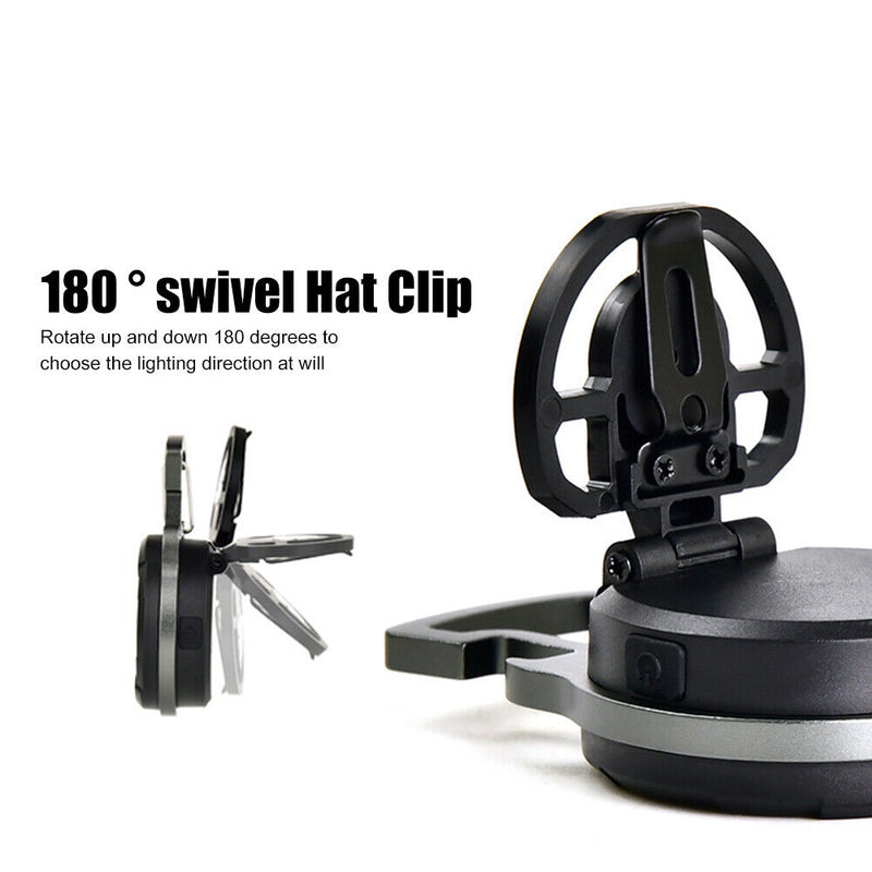 Camping 10W COB LED Keychains Clip Flashlight 500lm Waterproof Pocket Lamp Newly