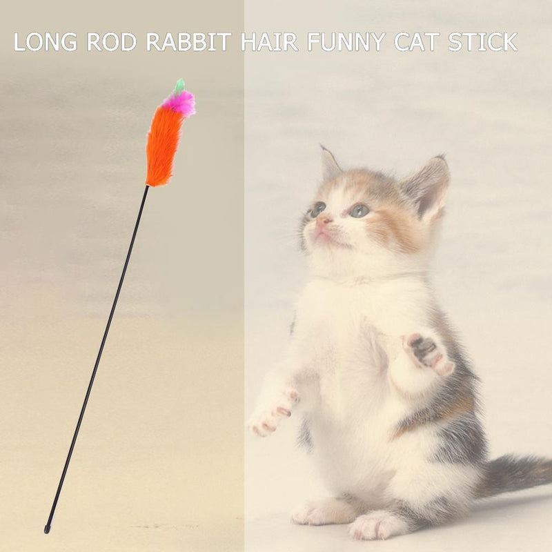 Feather Toys Kitten Funny Rod Wand Toys Cat Interactive Stick Pet Supplies