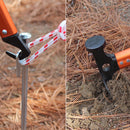 Outdoor Camping Tent Peg Hammer Steel Hiking Stakes Nail Puller (Orange) Newly