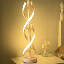 12W LED Spiral Table Lamp Modern Acrylic Curved Strip Light (Warm Light) Newly