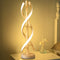 12W LED Spiral Table Lamp Modern Acrylic Curved Strip Light (Warm Light) Newly
