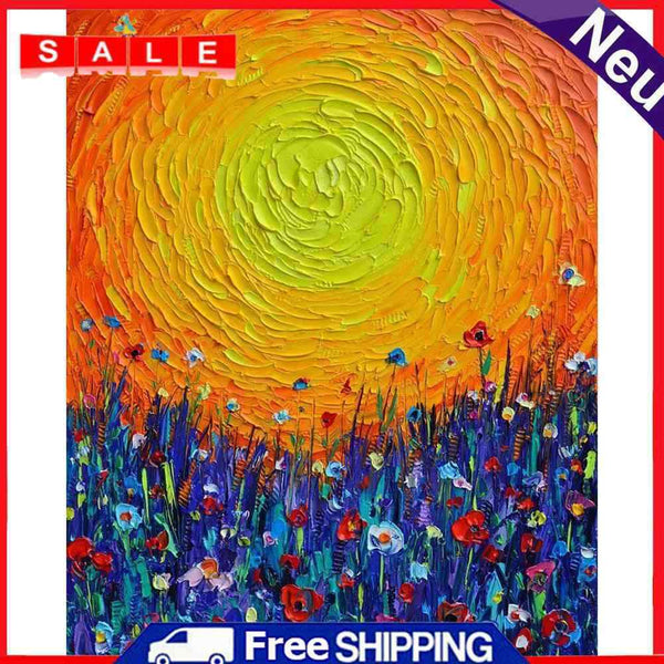 Colorful flowers 40x50cm Oil Paint By Numbers Picture DIY
