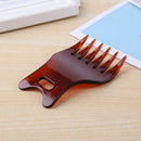 Men Salon Large Tooth Hairdressing Comb Plastic Styling Comb (Glossy Brown)