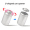 U-shaped Gripper Manual Can Jar Opener Cap Lid Beer Bottle Openers (Pink)