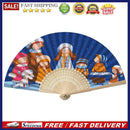 Hand Painted Folding Fan Oil Paint By Numbers DIY Kid Concert Draw Picture Gift