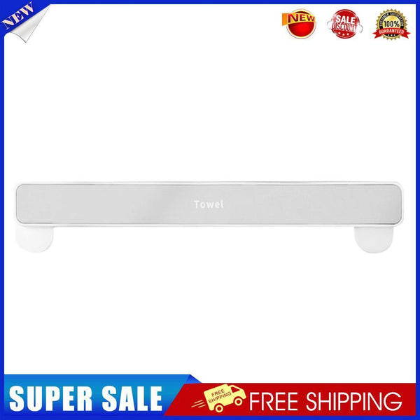 Self-adhesive Towel Holder Storage Rack Wall Mounted Towel Bar Shelf (Grey)
