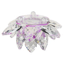 Crystal Lotus Candlestic Paperweight Ornaments Gift for Home Wedding Party Decor