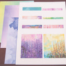 demiawaking 14 sheets paper scrapbook background mix retro flowers carrier paper