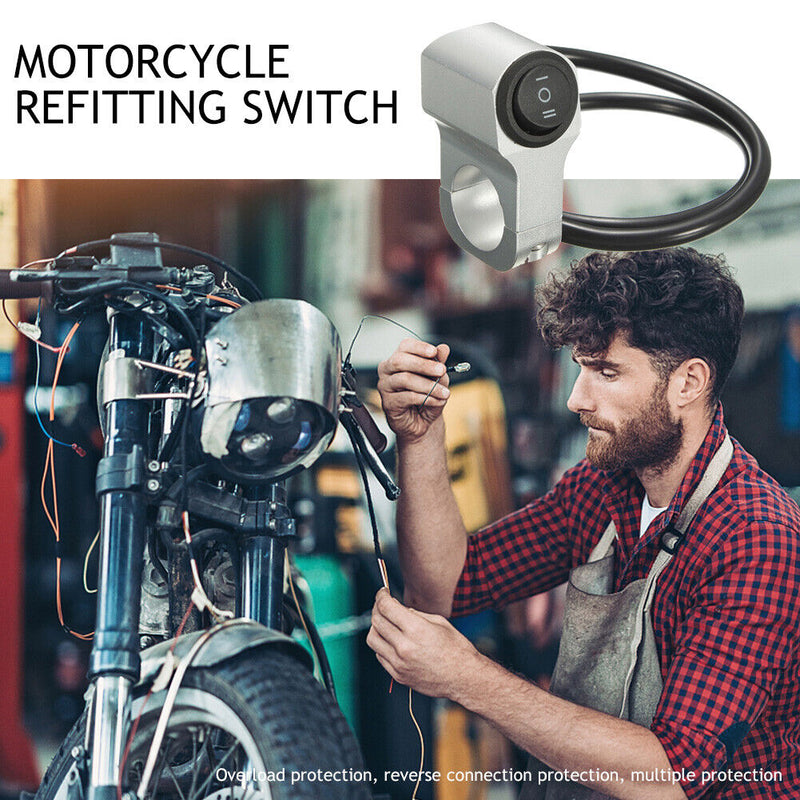 Motorcycle Aluminum Alloy Switch 2-way Double-control Spotlight Retro Switc