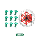 12pcs T25 M5 Bicycle Disc Brake Rotor Torx Bolts Bike Fix Screws (Green)