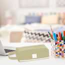 Korean Large Capacity Pencil Case Bags Zipper Solid Stationery Box (Green) Newly