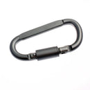 D-Shaped Aluminum Screw Lock Hook Clip Keyring Outdoor Camping Sport