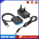 USB 3.0 To SATA Convert Cable SSD HDD Hard Drive Adapter (with UK Plug)