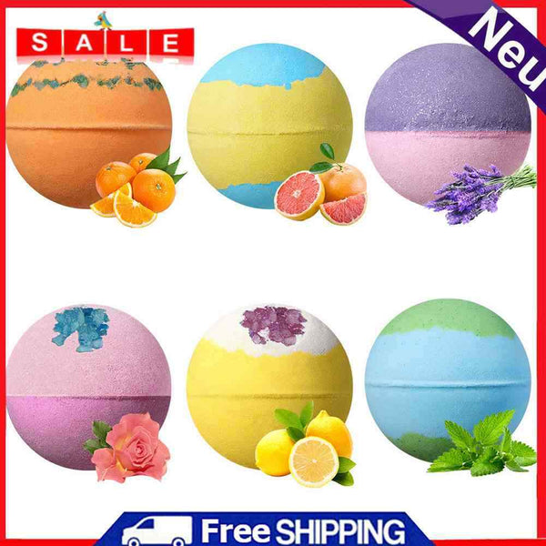 6pcs Handmade Bath Salt Ball Fragrance Body Cleaner Bomb Set for Holiday Gifts