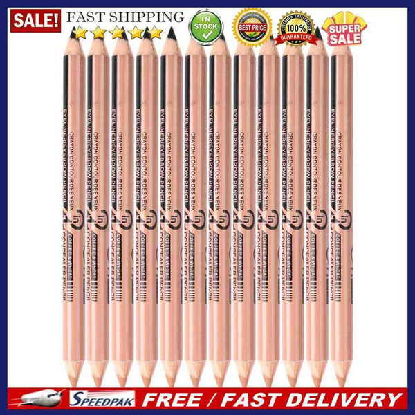 3 Color Double Head Eyeliner Waterproof Eye Brow Pen Make Up Cosmetic (03