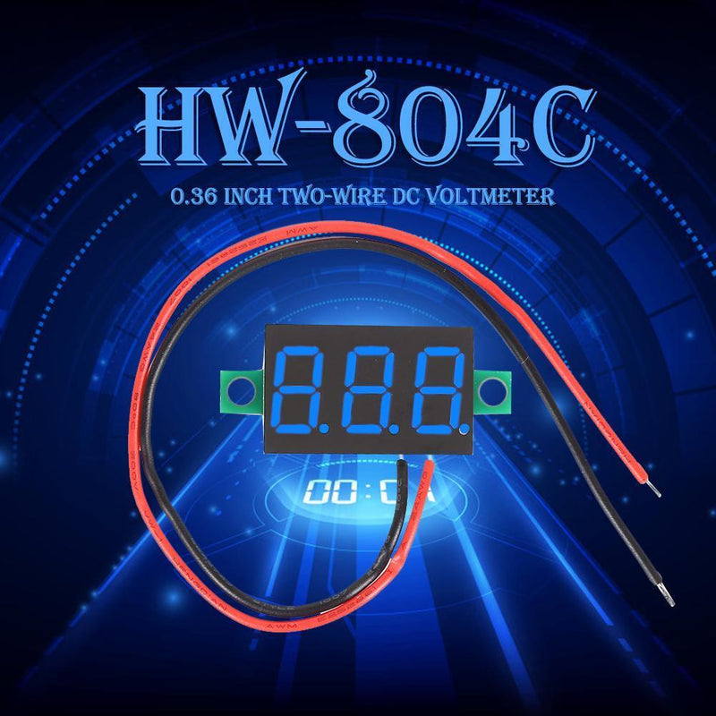 0.36 inch DC4-40V Digital Voltmeter Display Volt Meter Gauge Tester (Blue)
