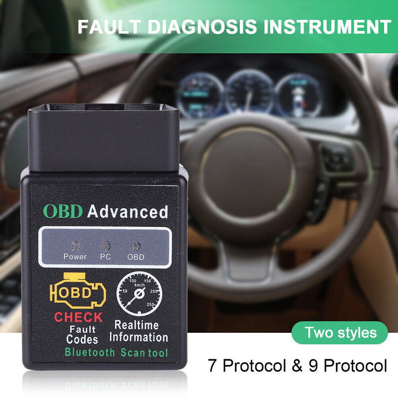 ELM327 V2.1 Bluetooth-compatible OBD2 Scanner Diagnostic Tools (9 Protocol)