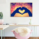 5D Full Drill Diamond Painting Kit Abstract Heart Rhinestone Drill Point Craft