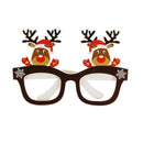 Year Navidad Christmas Glasses Paper Glasses Frame Xmas Tree Elk Santa Claus