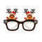 Year Navidad Christmas Glasses Paper Glasses Frame Xmas Tree Elk Santa Claus