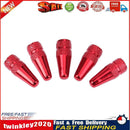 5pcs Bicycle Presta High Aluminium Pressure Valve Caps Dust Covers (Red) Newly