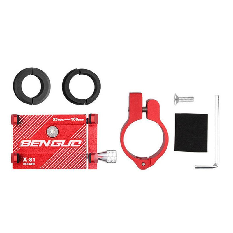 X-81 Motorcycle Bicycle Electric Scooter Handlebar Phone Holder (Red)