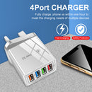 4USB Charger Universal Wall Mobile Phone Quick Fast Charging Adapter LED Display