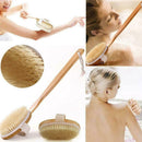 Long Handled Shower Bath Brush Wooden Loofah Back Scrubber Sap HOT F4L5