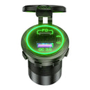 Car Motorcycle Dual USB Charger PD QC3.0 USB Charger Socket Adapter (Green)