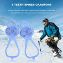 5 Teeth Spikes Crampons, Hiking Mountaineering Anti Slip Ice Snow Grips Crampons